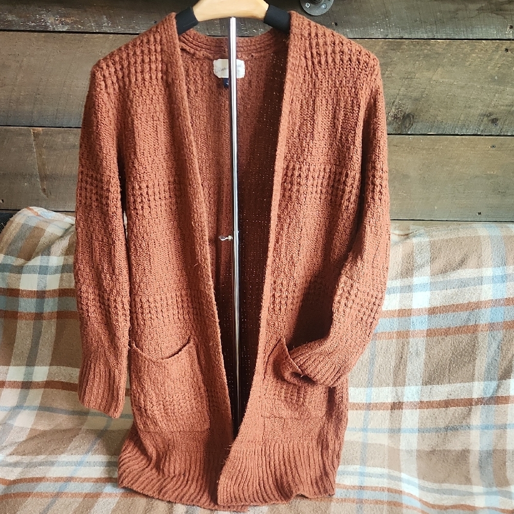Universal Thread Rust Open-Front Cardigan
